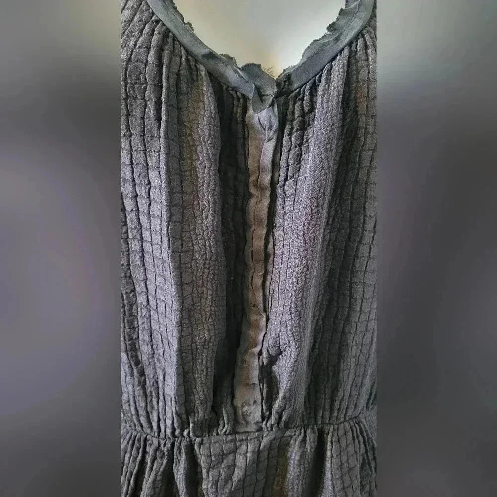 REBECCA TAYLOR Alligator Embossed 100% Silk Tunic Mini Dress Sz 4 - Picture 5 of 9